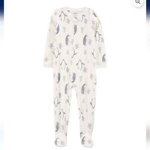 NWT Carter's Child Of Mine Penguin Print Blanket Sleeper ~sz 12 M